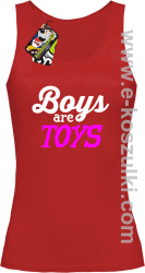 Boys are Toys - top damski czerwony