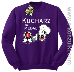 Kucharz na medal - bluza bez kaptura fioletowa