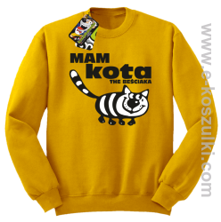 Mam kota the beściaka - bluza bez kaptura STANDARD żółta