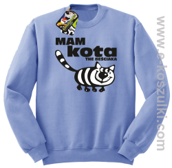 Mam kota the beściaka - bluza bez kaptura STANDARD błekitna