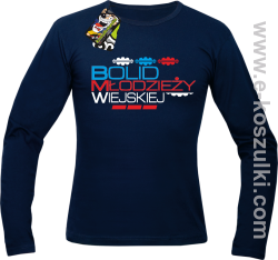 Bolid Młodzieży Wiejskiej - longsleeve męski granatowy