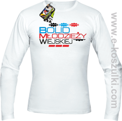 Bolid Młodzieży Wiejskiej - longsleeve męski biały