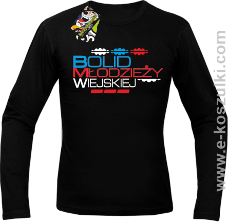 Bolid Młodzieży Wiejskiej - longsleeve męski czarny