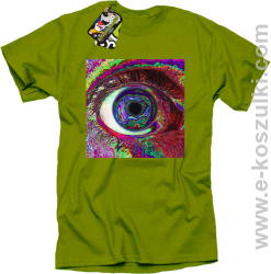 PSYCHODELIC EYE - koszulka męska kiwi