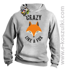 Crazy like a Fox - bluza z kapturem melanż 