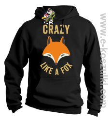 Crazy like a Fox - bluza z kapturem czarna