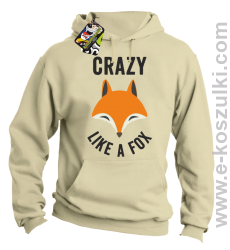 Crazy like a Fox - bluza z kapturem beżowa