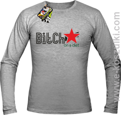 Bitch on a diet - longsleeve męski melanż 