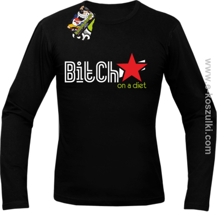 Bitch on a diet - longsleeve męski czarny