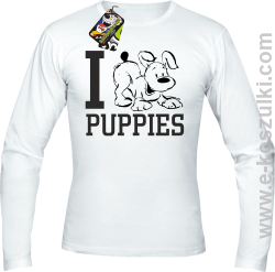 I Love Puppies - Longsleeve męski biały