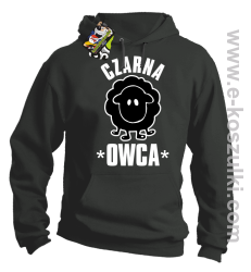 Czarna owca - Black Sheep - bluza z kapturem szary