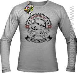 Motorcycles Life Fast Die Hard Original Design Skull - longsleeve męski melanż 