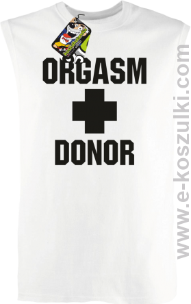 Orgasm Donor - bezrękawnik męski biały