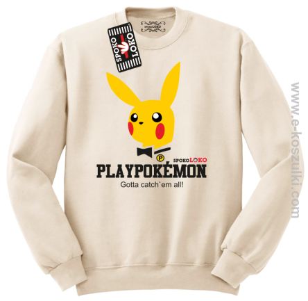 Play Pokemon - bluza bez kaptura STANDARD beżowa