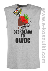 Czekolada to owoc - bezrękawnik męski melanż 