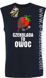 Czekolada to owoc - bezrękawnik męski granatowy