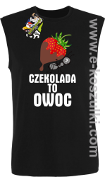 Czekolada to owoc - bezrękawnik męski czarny