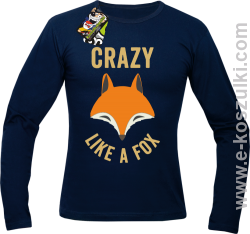 Crazy like a Fox - longsleeve męski granatowy