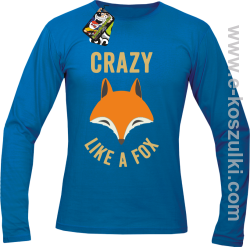 Crazy like a Fox - longsleeve męski niebieski