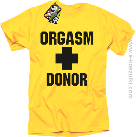 Orgasm Donor - koszulka męska żółta