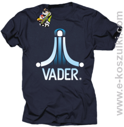 VADER STAR ATARI STYLE - koszulka męska granatowa