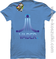 VADER STAR ATARI STYLE - koszulka męska błękitna