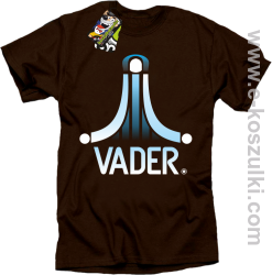 VADER STAR ATARI STYLE - koszulka męska brązowa