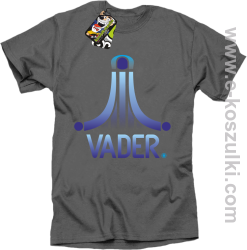 VADER STAR ATARI STYLE - koszulka męska szara