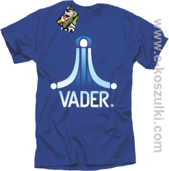 VADER STAR ATARI STYLE - koszulka męska niebieska