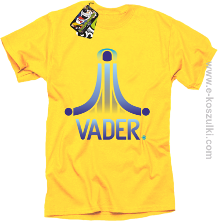 VADER STAR ATARI STYLE - koszulka męska żółta