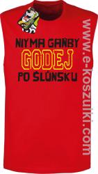 Niy ma gańby Godej po Śluńsku - bezrękawnik męski czerwony