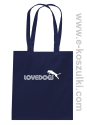 LoveDogs - torba z nadrukiem granatowa