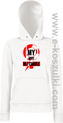 My body My choice - bluza z kapturem damska  biała