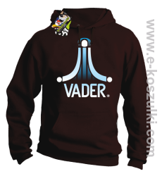 VADER STAR ATARI STYLE - bluza z kapturem brązowa