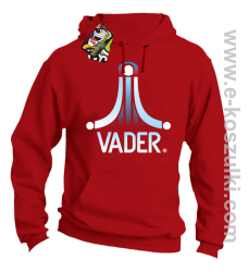 VADER STAR ATARI STYLE - bluza z kapturem czerwona