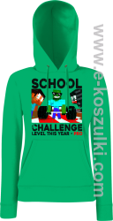 School Challenge Level this year PRO - bluza damska z kapturem zielona