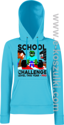 School Challenge Level this year PRO - bluza damska z kapturem azure blue