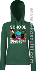 School Challenge Level this year PRO - bluza damska z kapturem butelkowa