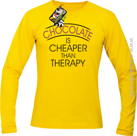 Chocolate is cheaper than therapy - longsleeve męski 