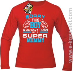 Sorry this boy is already taken by a super mommy - longsleeve męski czerwony