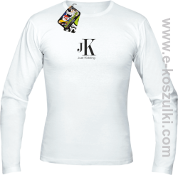 JK Just Kidding - longsleeve męski biały