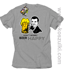 Dont worry beer happy - koszulka męska melanż 