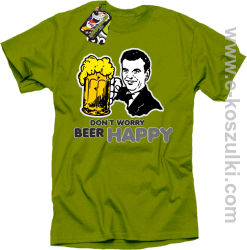 Dont worry beer happy - koszulka męska kiwi