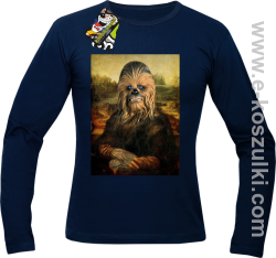 Mona Lisa Chewbacca CZUBAKA - longsleeve męski granatowy