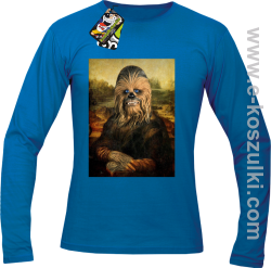 Mona Lisa Chewbacca CZUBAKA - longsleeve męski niebieski