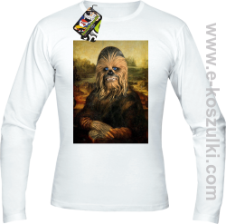 Mona Lisa Chewbacca CZUBAKA - longsleeve męski biały