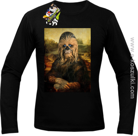 Mona Lisa Chewbacca CZUBAKA - longsleeve męski czarny