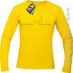 Koci Elektrokardiograf - longsleeve męski żółty