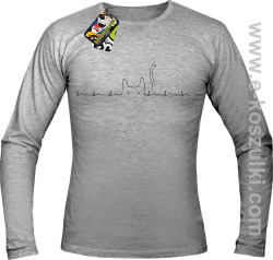 Koci Elektrokardiograf - longsleeve męski melanż 