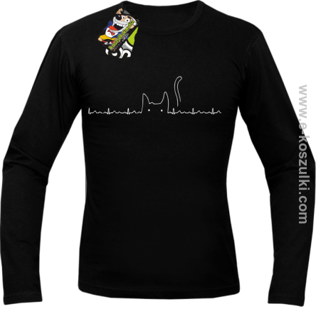 Koci Elektrokardiograf - longsleeve męski czarny